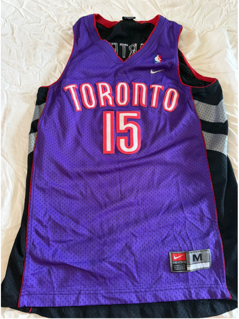Men's Nike Toronto Raptors Vince Carter Jersey Size M Purple Black